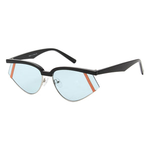 Blue Futuristic Rectangle Glasses  - FREE SHIPPING
